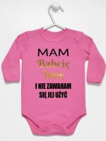 mam babcię i nie zawaham się jej użyć body z długim rękawem kolor ciemny różowy 183