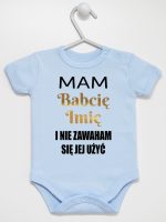 mam babcię i nie zawaham się jej użyć body z krótkim rękawem kolor błękitny 183