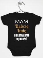 mam babcię i nie zawaham się jej użyć body z krótkim rękawem kolor czarny 183