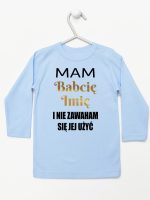 mam babcię i nie zawaham się jej użyć koszulka z długim rękawem kolor błękitny 183