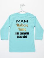 mam babcię i nie zawaham się jej użyć koszulka z długim rękawem kolor miętowy 183