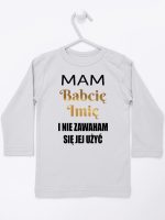 mam babcię i nie zawaham się jej użyć koszulka z długim rękawem kolor szary 183