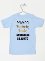 mam babcię i nie zawaham się jej użyć koszulka z krótkim rękawem kolor błękitny 183