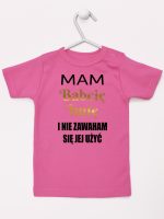 mam babcię i nie zawaham się jej użyć koszulka z krótkim rękawem kolor ciemny różowy 183