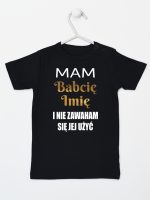 mam babcię i nie zawaham się jej użyć koszulka z krótkim rękawem kolor czarny 183