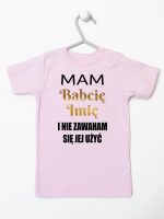 mam babcię i nie zawaham się jej użyć koszulka z krótkim rękawem kolor różowy 183