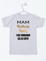 mam babcię i nie zawaham się jej użyć koszulka z krótkim rękawem kolor szary 183