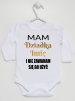 mam dziadka i nie zawaham się go użyć body z długim rękawem kolor biały 182