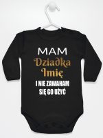 mam dziadka i nie zawaham się go użyć body z długim rękawem kolor czarny 182