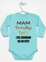 mam dziadka i nie zawaham się go użyć body z długim rękawem kolor miętowy 182