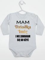 mam dziadka i nie zawaham się go użyć body z długim rękawem kolor szary 182