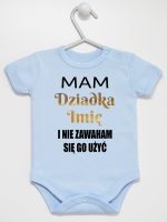 mam dziadka i nie zawaham się go użyć body z krótkim rękawem kolor błękitny 182