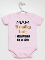 mam dziadka i nie zawaham się go użyć body z krótkim rękawem kolor różowy 182