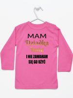 mam dziadka i nie zawaham się go użyć koszulka z długim rękawem kolor ciemny różowy 182