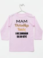 mam dziadka i nie zawaham się go użyć koszulka z długim rękawem kolor różowy 182