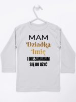 mam dziadka i nie zawaham się go użyć koszulka z długim rękawem kolor szary 182