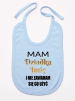 mam dziadka i nie zawaham się go użyć śliniak niemowlęcy kolor błękitny 182