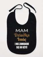 mam dziadka i nie zawaham się go użyć śliniak niemowlęcy kolor czarny 182