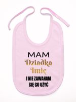 mam dziadka i nie zawaham się go użyć śliniak niemowlęcy kolor różowy 182