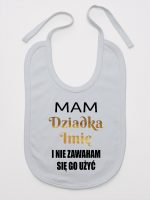 mam dziadka i nie zawaham się go użyć śliniak niemowlęcy kolor szary 182