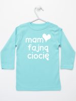 mam fajną ciocię koszulka z długim rękawem kolor miętowy 080