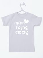 mam fajną ciocię koszulka z krótkim rękawem kolor szary 080