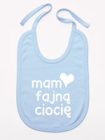 mam fajną ciocię śliniak niemowlęcy kolor błękitny 080