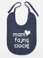 mam fajną ciocię śliniak niemowlęcy kolor granatowy 080