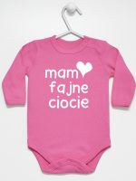 mam fajne ciocie body z długim rękawem kolor ciemny różowy 136