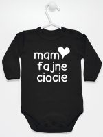 mam fajne ciocie body z długim rękawem kolor czarny 136