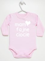 mam fajne ciocie body z długim rękawem kolor różowy 136