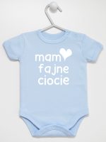 mam fajne ciocie body z krótkim rękawem kolor błękitny 136