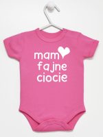 mam fajne ciocie body z krótkim rękawem kolor ciemny rózowy 136