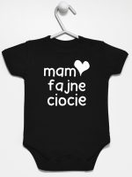 mam fajne ciocie body z krótkim rękawem kolor czarny 136