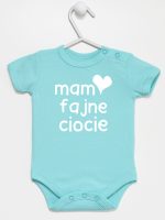 mam fajne ciocie body z krótkim rękawem kolor miętowy 136