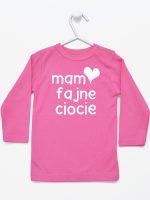 mam fajne ciocie koszulka z długim rękawem kolor ciemny różowy 136