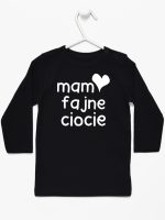 mam fajne ciocie koszulka z długim rękawem kolor czarny 136