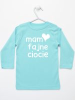 mam fajne ciocie koszulka z długim rękawem kolor miętowy 136