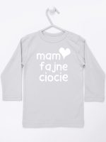 mam fajne ciocie koszulka z długim rękawem kolor szary 136
