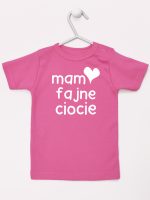 mam fajne ciocie koszulka z krótkim rękawem kolor ciemny różowy 136