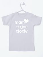 mam fajne ciocie koszulka z krótkim rękawem kolor szary 136