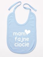mam fajne ciocie śliniak niemowlęcy kolor błękitny 136