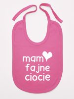 mam fajne ciocie śliniak niemowlęcy kolor ciemny różowy 136