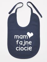 mam fajne ciocie śliniak niemowlęcy kolor granatowy 136