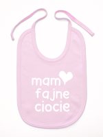 mam fajne ciocie śliniak niemowlęcy kolor różowy 136