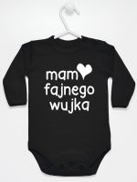 mam fajnego wujka body z długim rękawem kolor czarny 081 mam fajnego wujka body z długim rękawem kolor czarny 081