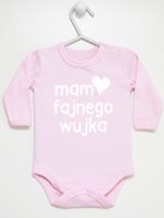 mam fajnego wujka body z długim rękawem kolor różowy 081 mam fajnego wujka body z długim rękawem kolor różowy 081