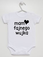 mam fajnego wujka body z krótkim rękawem kolor biały 081 mam fajnego wujka body z krótkim rękawem kolor biały 081