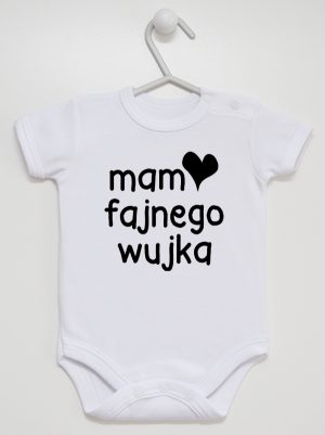 mam fajnego wujka body z krótkim rękawem kolor biały 081