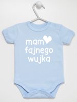 mam fajnego wujka body z krótkim rękawem kolor błękitny 081 mam fajnego wujka body z krótkim rękawem kolor błękitny 081